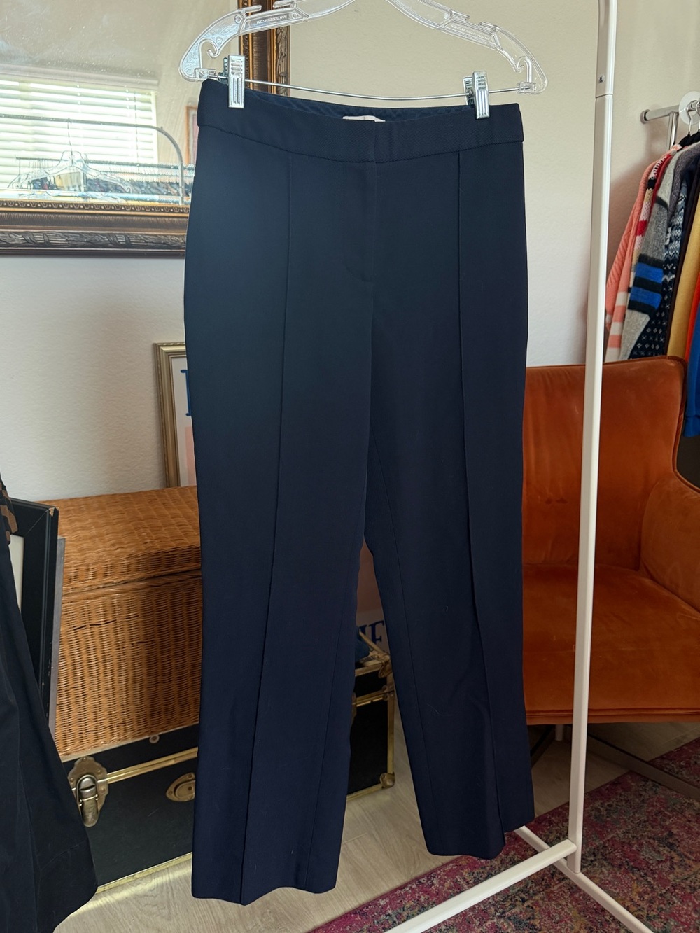 Tory Burch navy straight leg trouser pants size 6